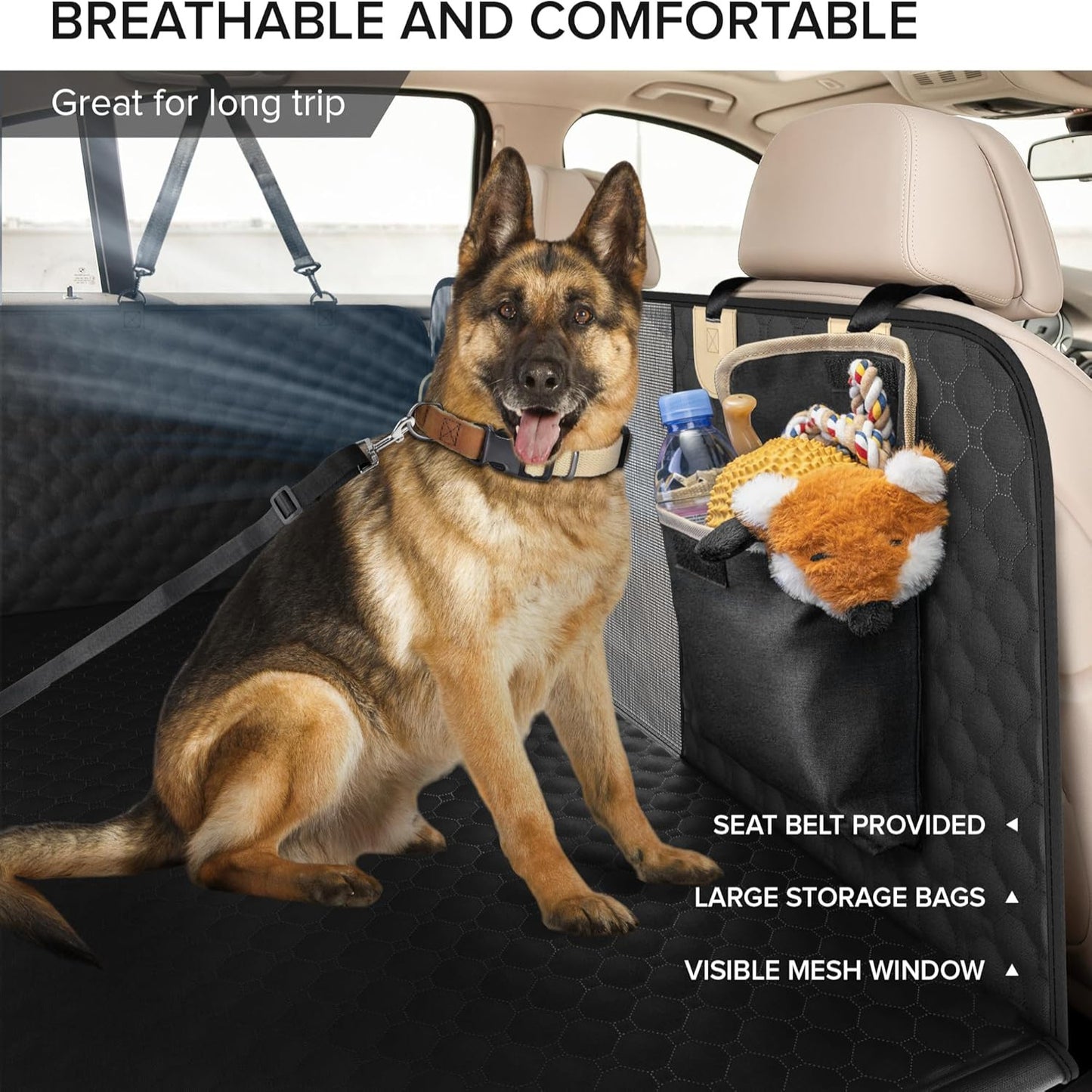 Heavy Duty Waterproof SHARLOVY Dog Car Seat Cover XL