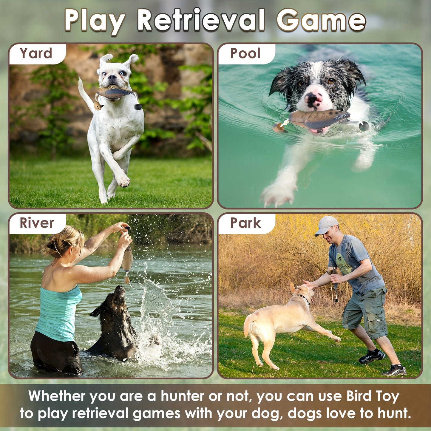 2pcs Hunting Dog Training Bumpers with Realistic Patterns