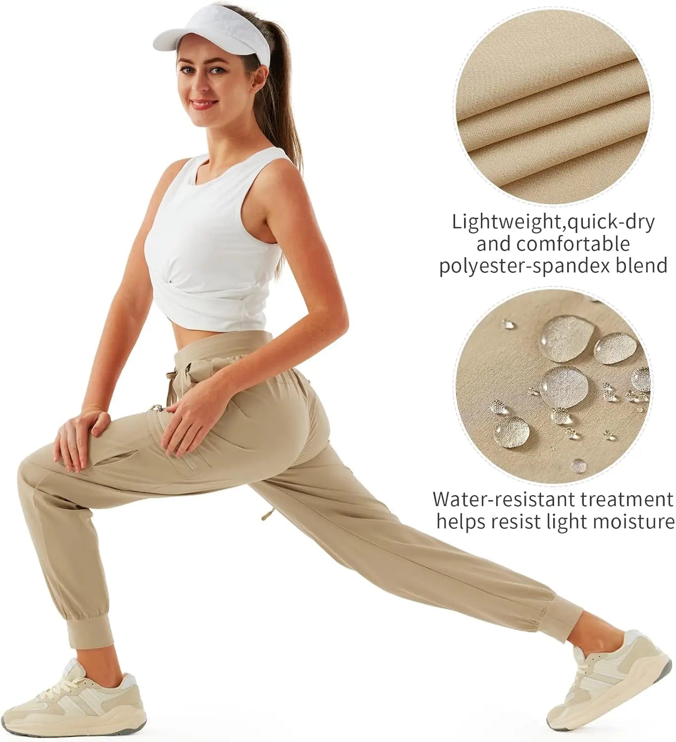 Women's Cargo Joggers Lightweight Quick Dry Hiking Pants