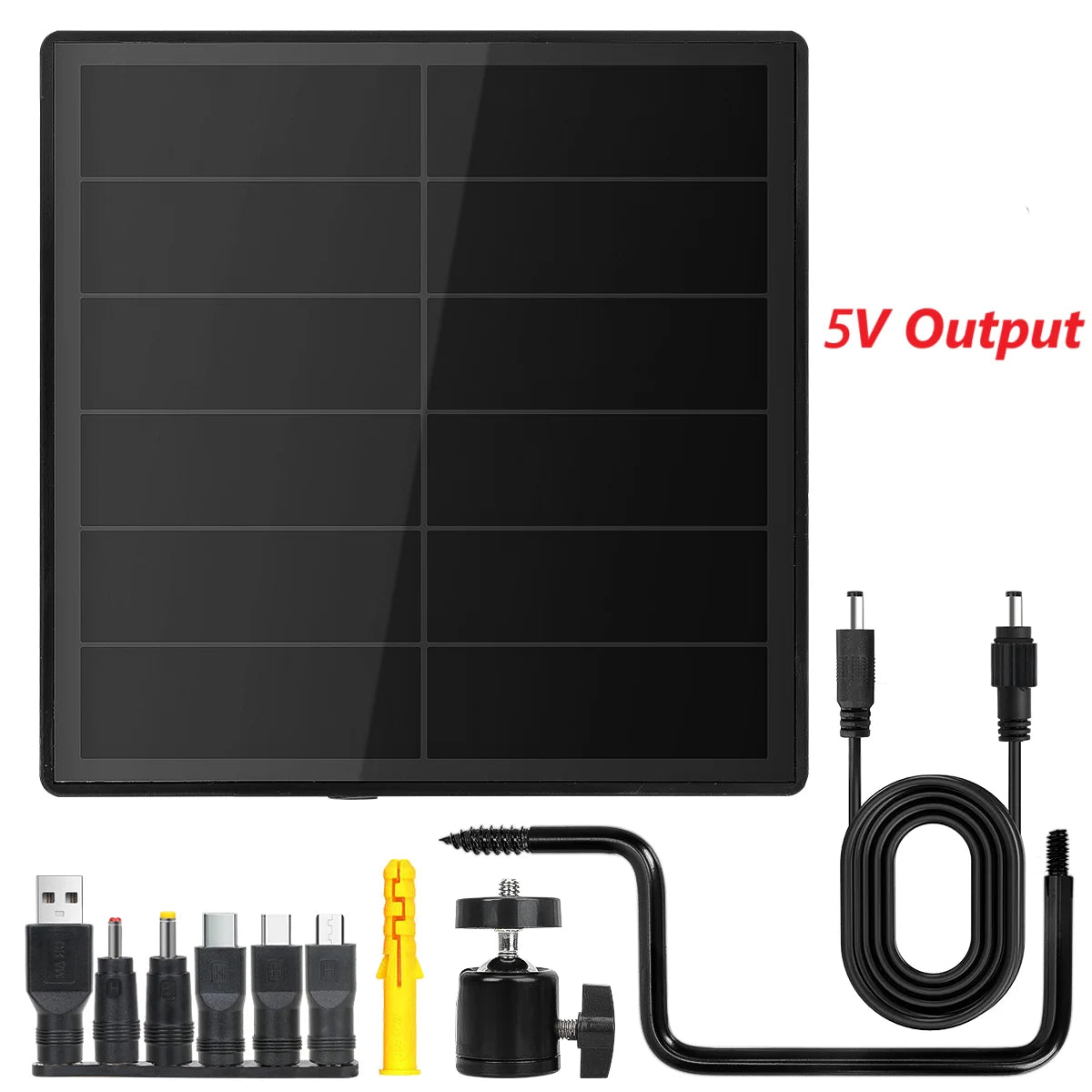 IP66 Waterproof 5W Solar Panel Kit Portable 15600mah Battery 5V Output USB Type C Charger for Hunting Camera
