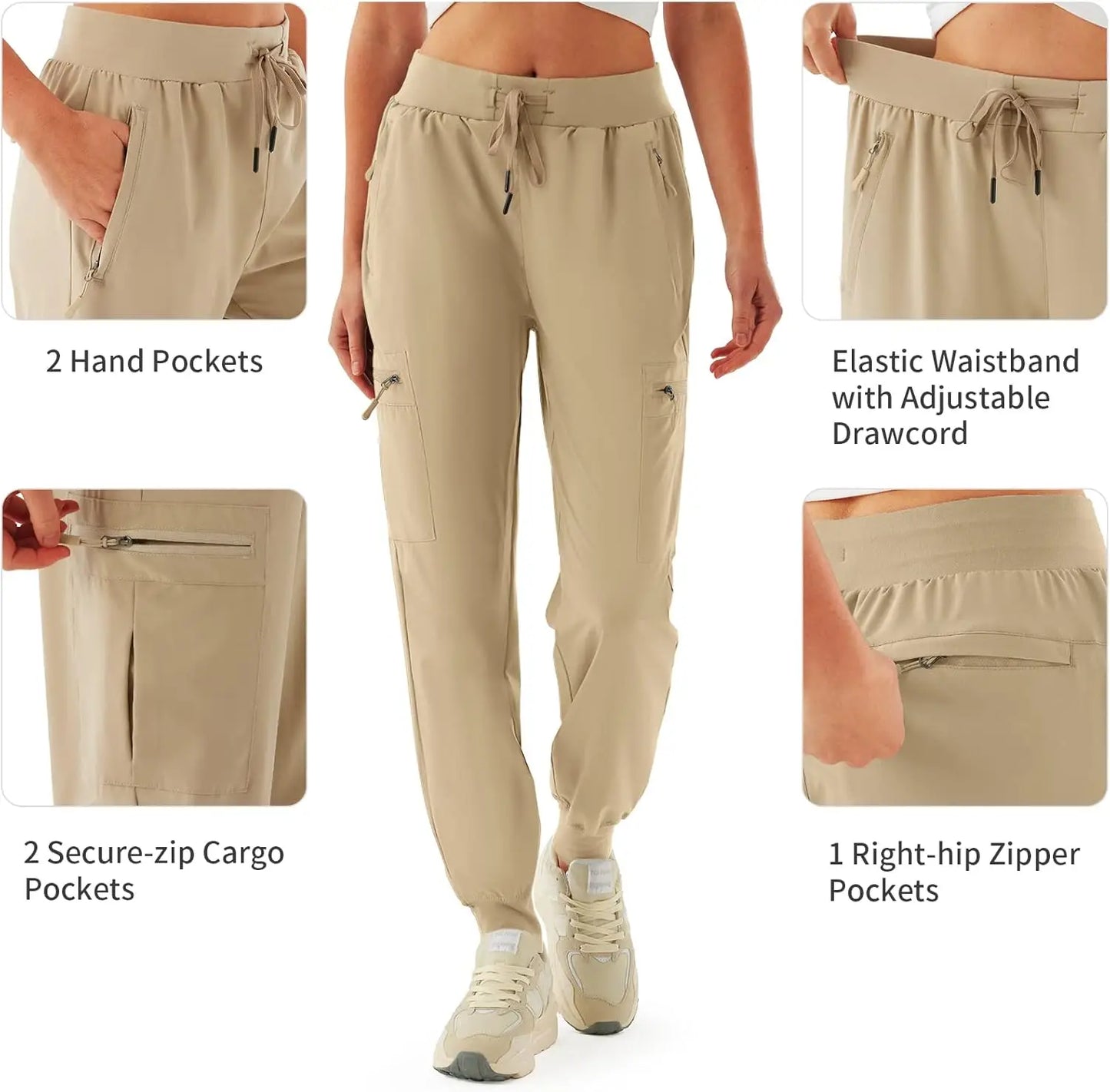 Women's Cargo Joggers Lightweight Quick Dry Hiking Pants