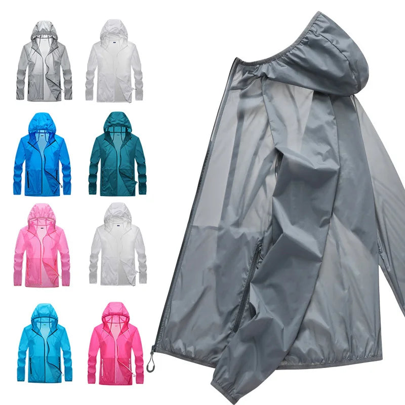 2023 Pocket Quick-Drying Sun Protection Jacket Ultrathin Windbreaker for Cycling Running Camping