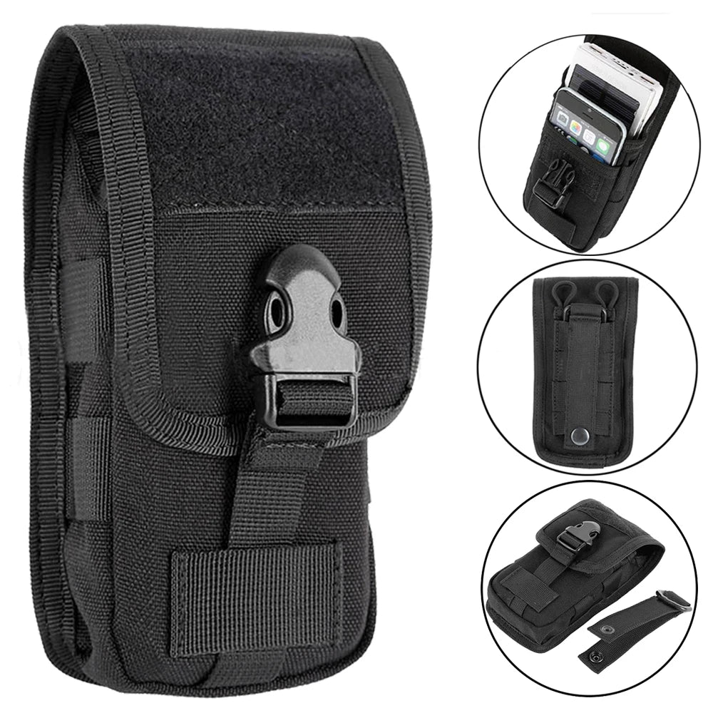 Tactical Double-Layer Phone Pouch Hunting Camouflage Molle Bags