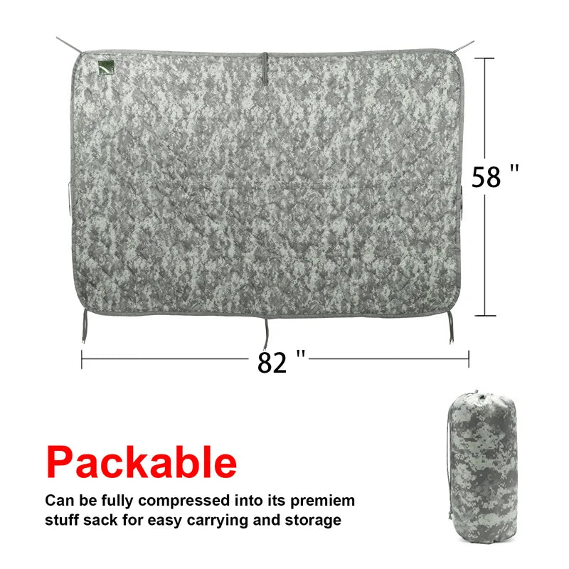 Military Army Camping Blanket Tactical Woobie Blanket Gear