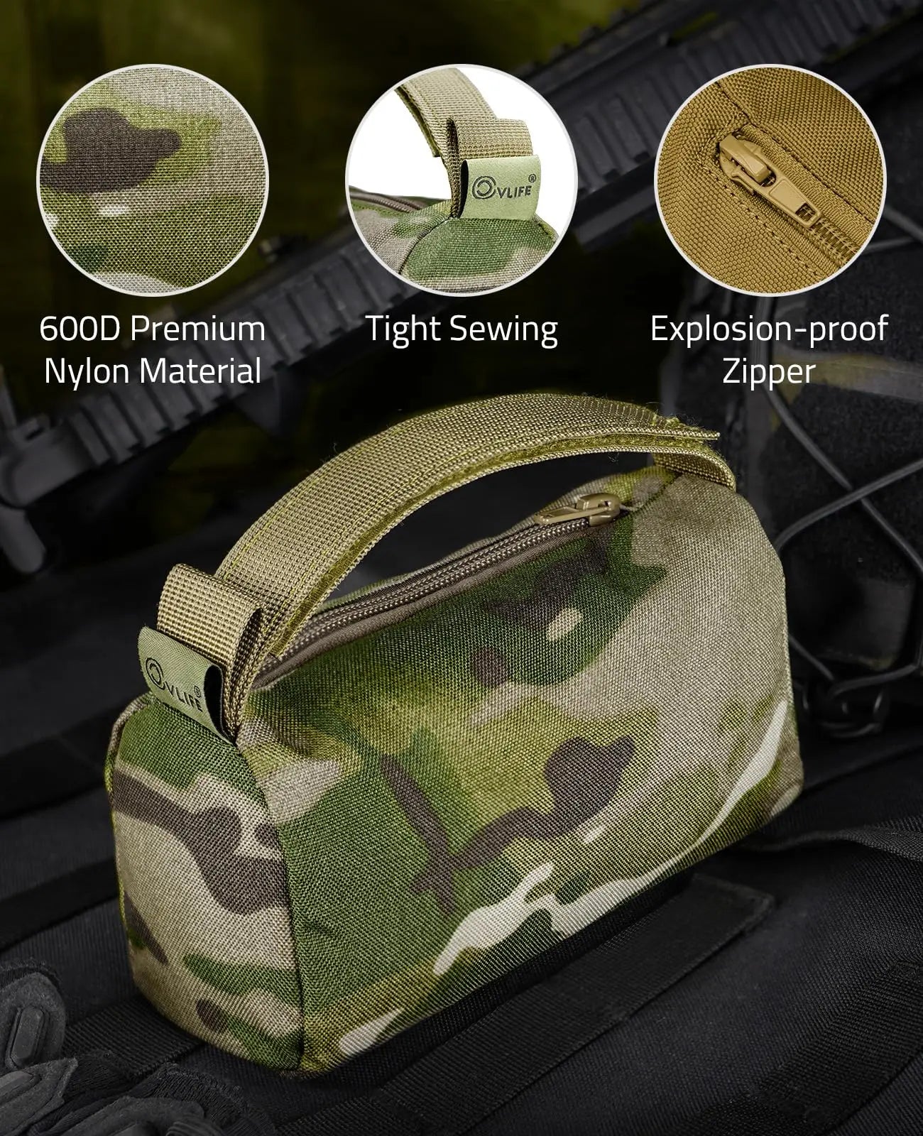 CVLIFE Shooting Bags Rifles Pre-Filled Bench Rest Support