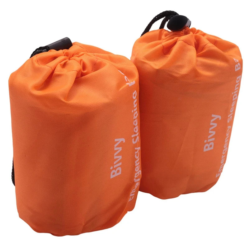 2-Pack Emergency Sleeping Bag Thermal Waterproof Survival Blanket