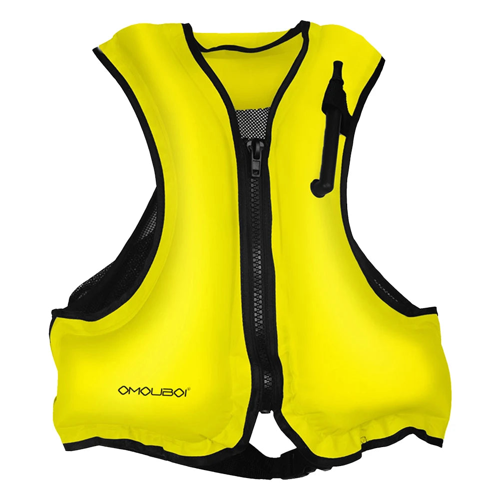 Inflatable Snorkeling Vest Breathable Life Vest for Water Sports