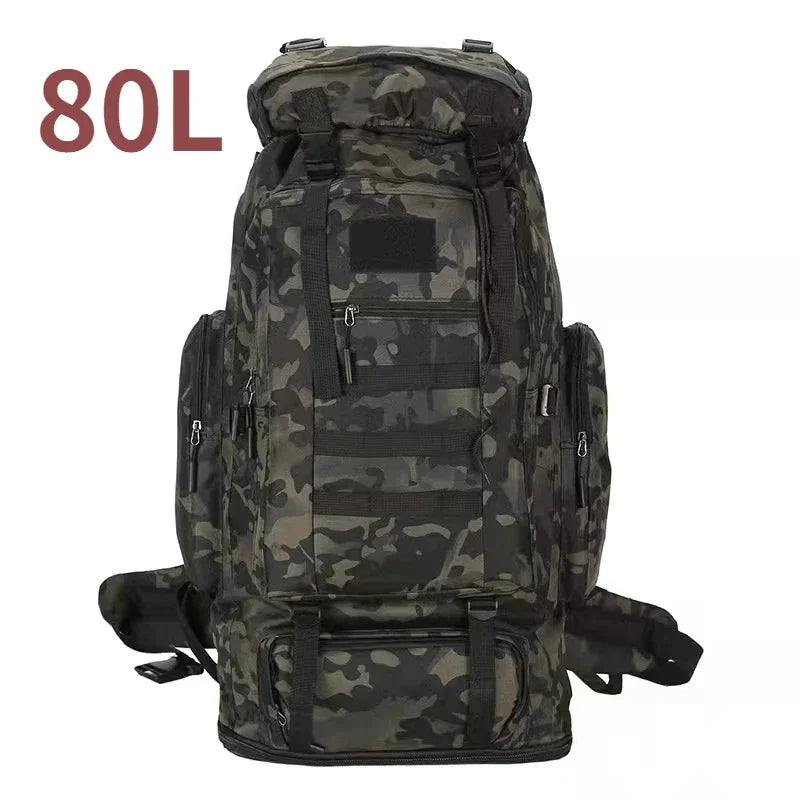 80L/100L Mountaineering Bag Tactical Backpack for Outdoors