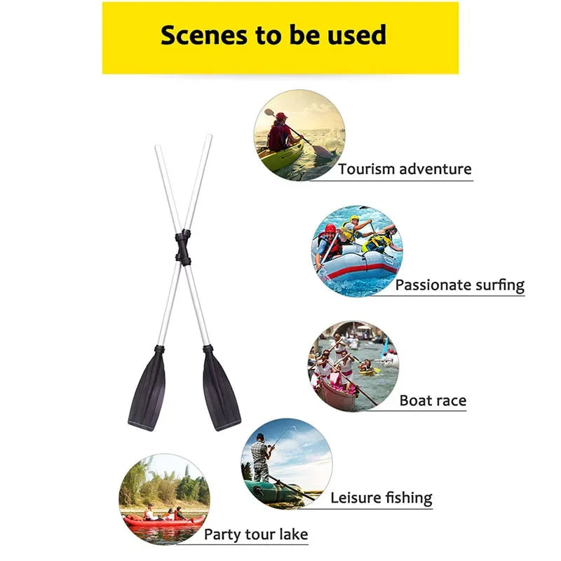 2Pcs Aluminum Alloy Detachable Float Afloat Oars Fitting