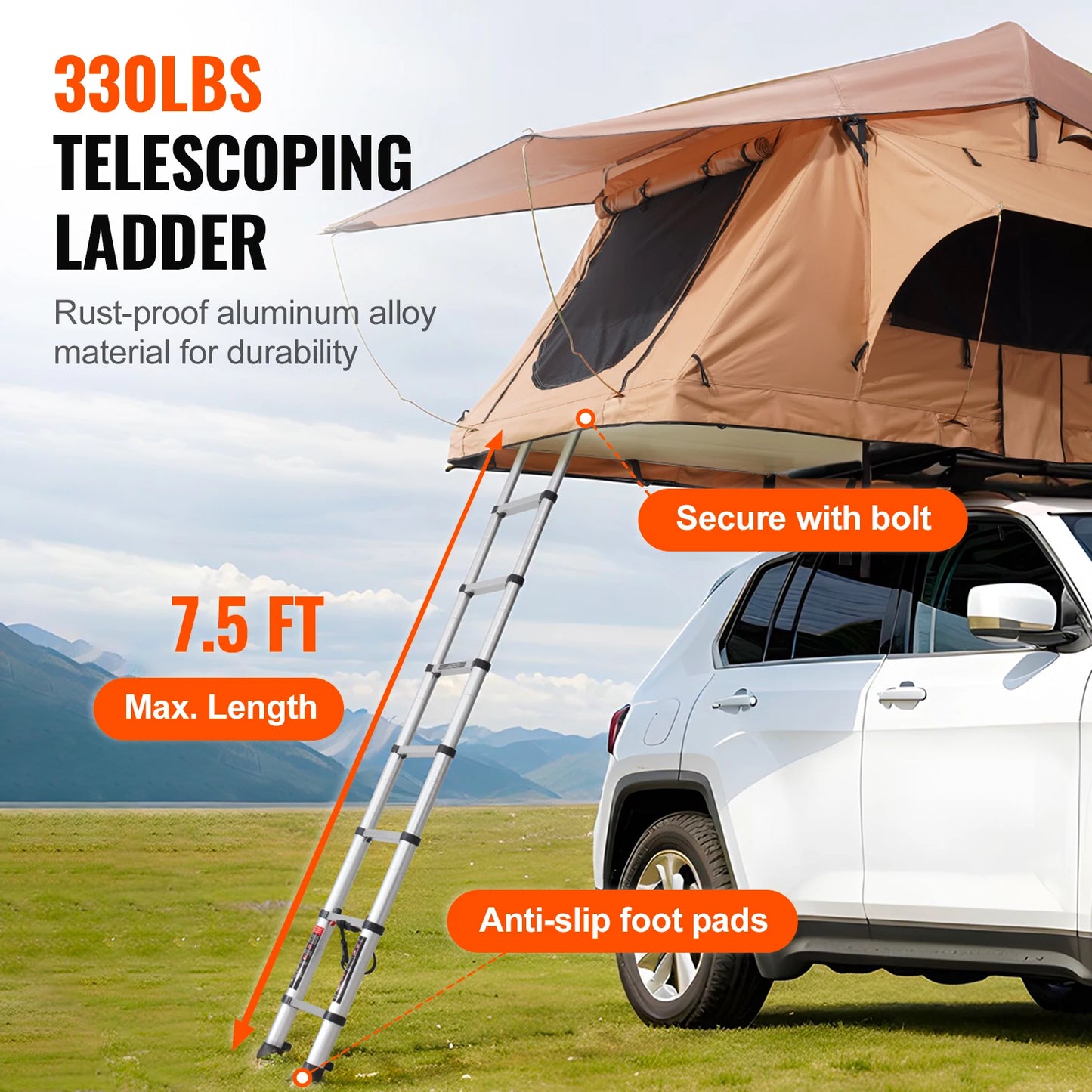 VEVOR Rooftop Tent Hardshell Folding Tent for SUV Truck