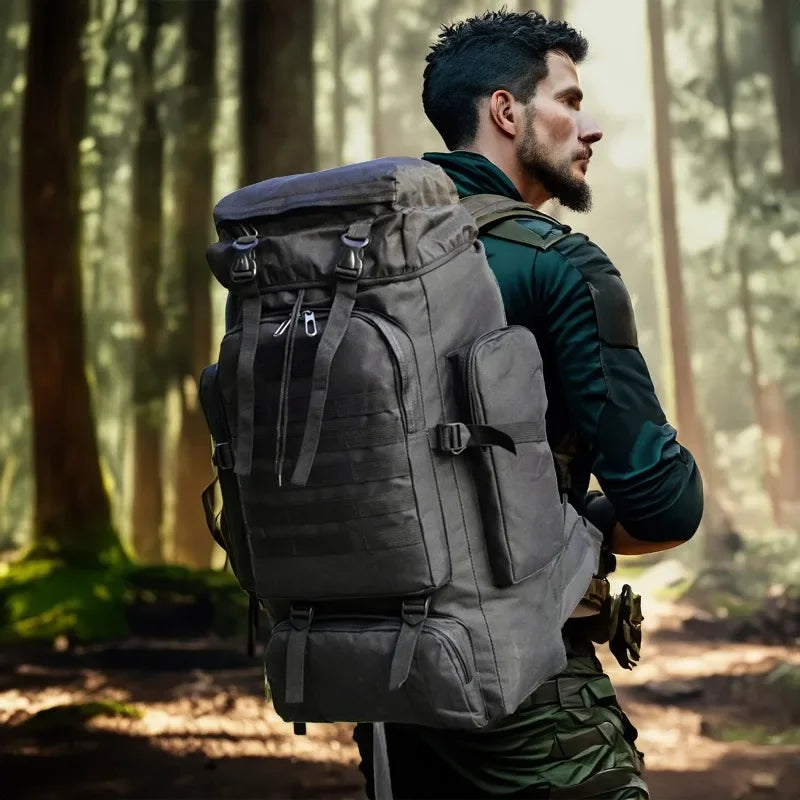 80L/100L Mountaineering Bag Tactical Backpack for Outdoors