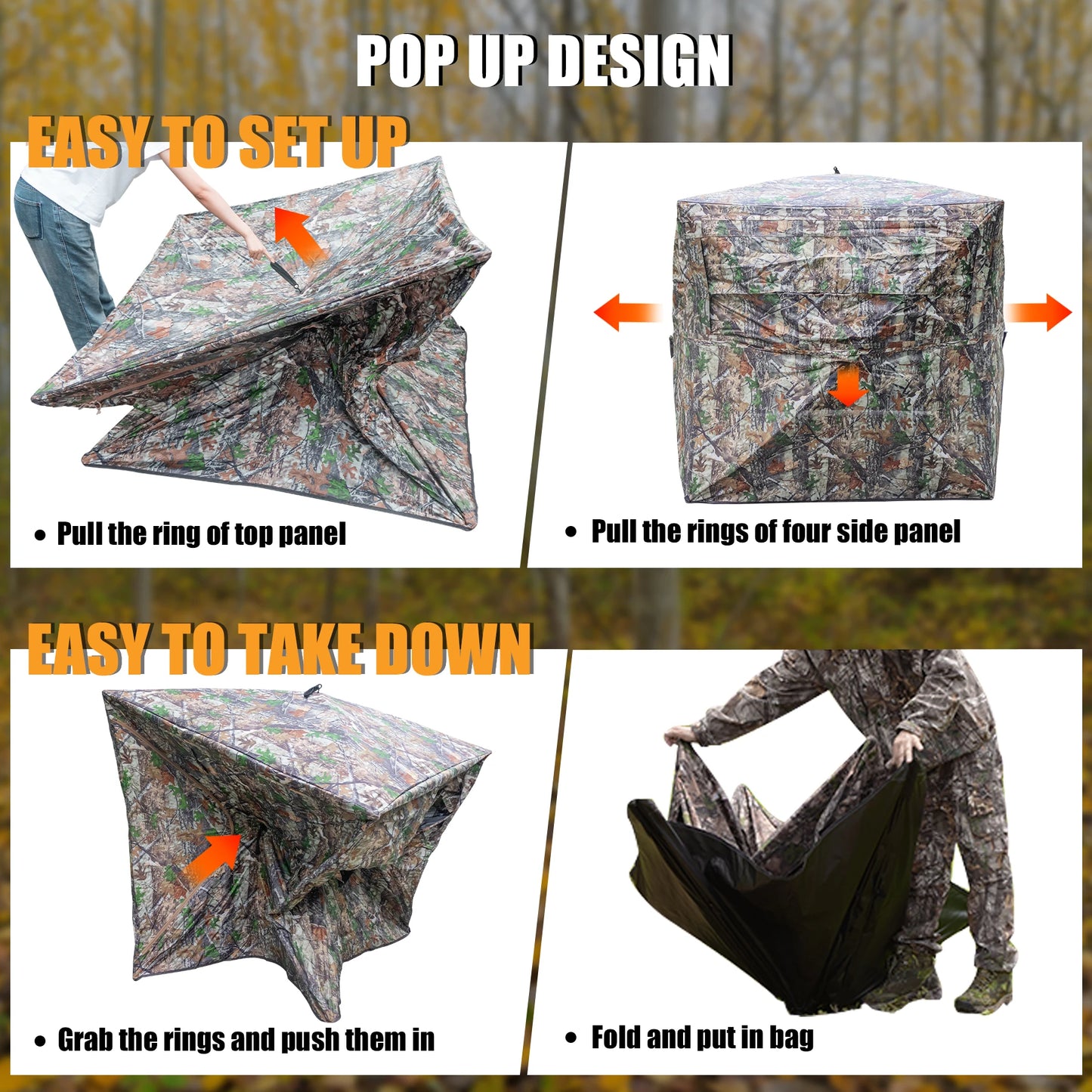 Hunting Blind See Through Ground Blind for Deer Hunting