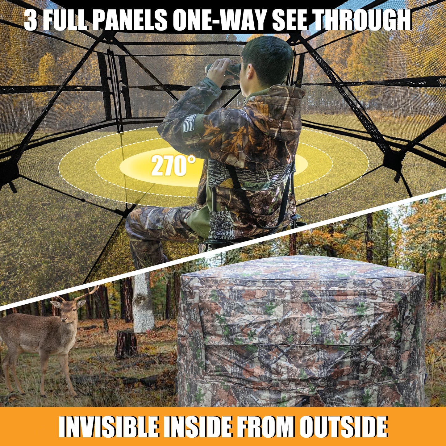 Hunting Blind See Through Ground Blind for Deer Hunting