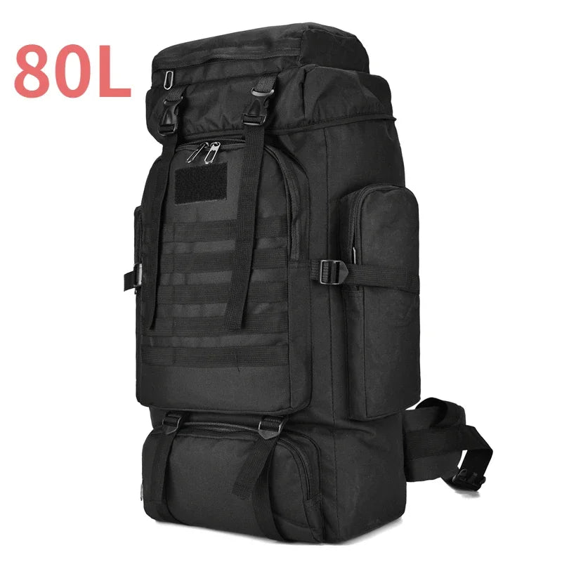 80L/100L Mountaineering Bag Tactical Backpack for Outdoors