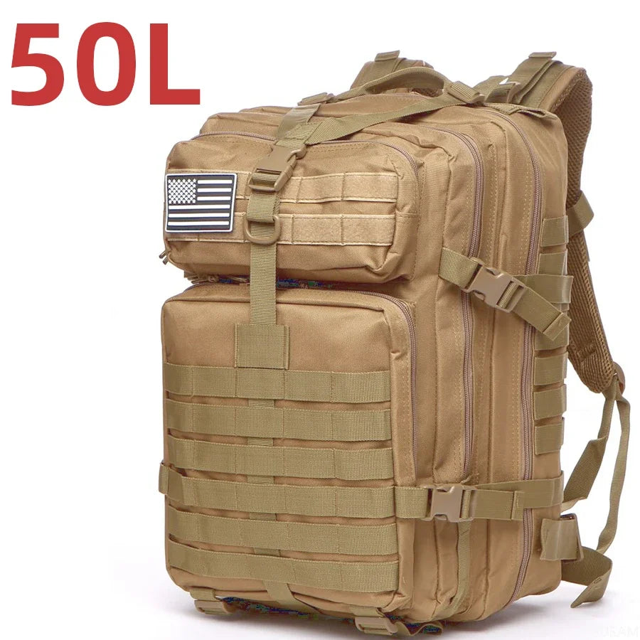 25L/50L Sturdy Nylon Waterproof Tactical Sports Bag Backpack