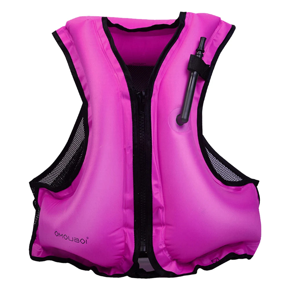 Inflatable Snorkeling Vest Breathable Life Vest for Water Sports