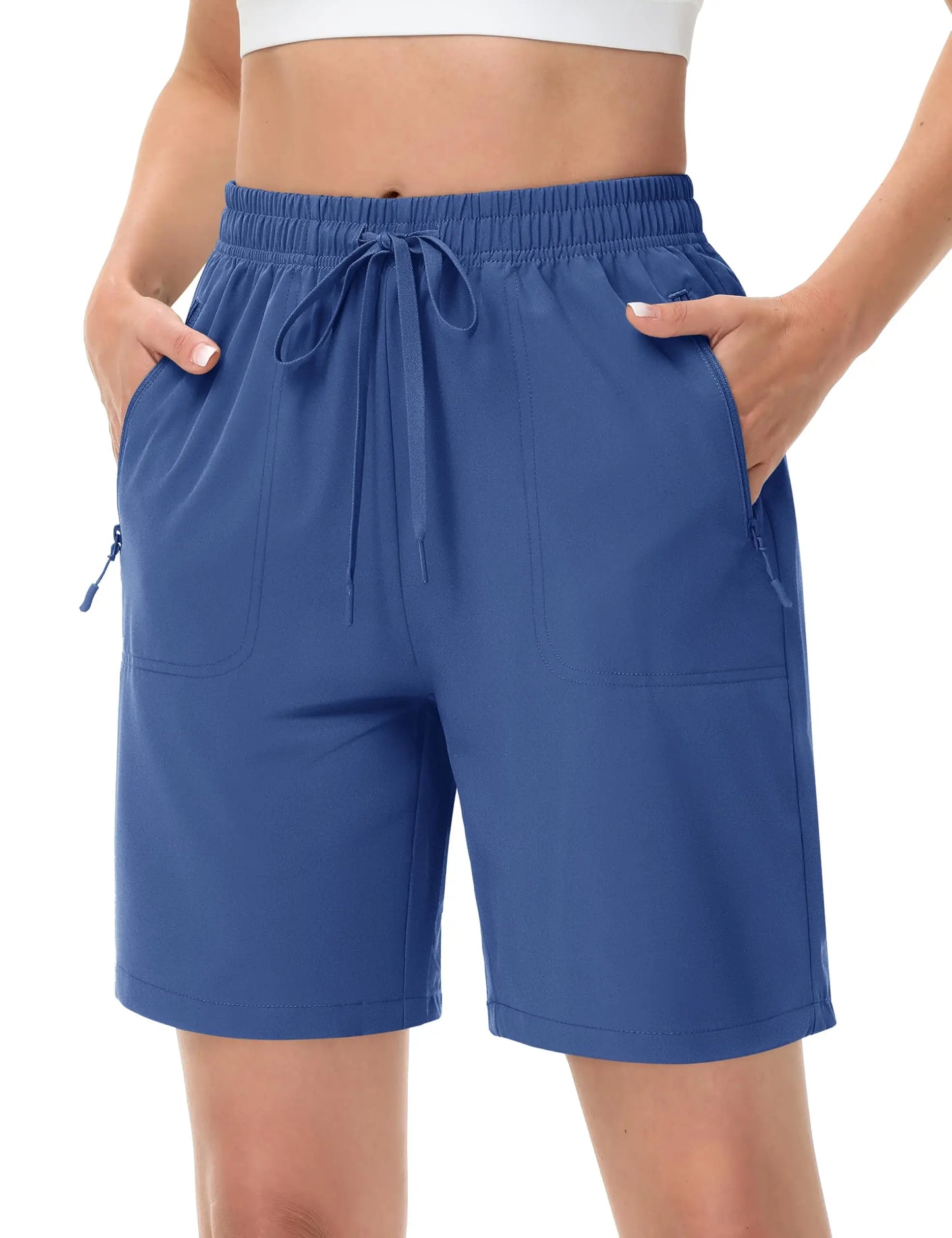 TACVASEN Summer Quick Dry Hiking Shorts Womens Workout Casual