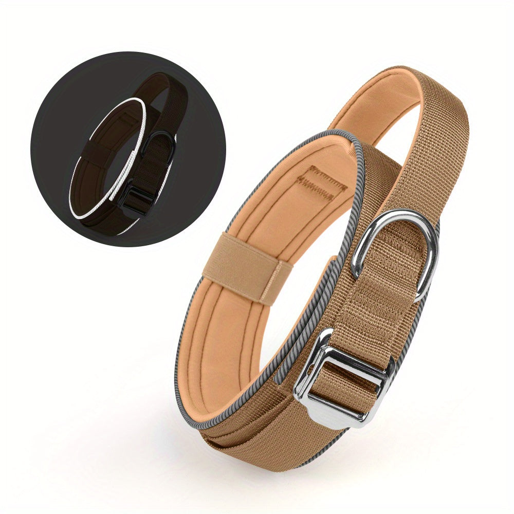 Heavy-Duty Reflective Dog Collar for Medium to Large Dogs