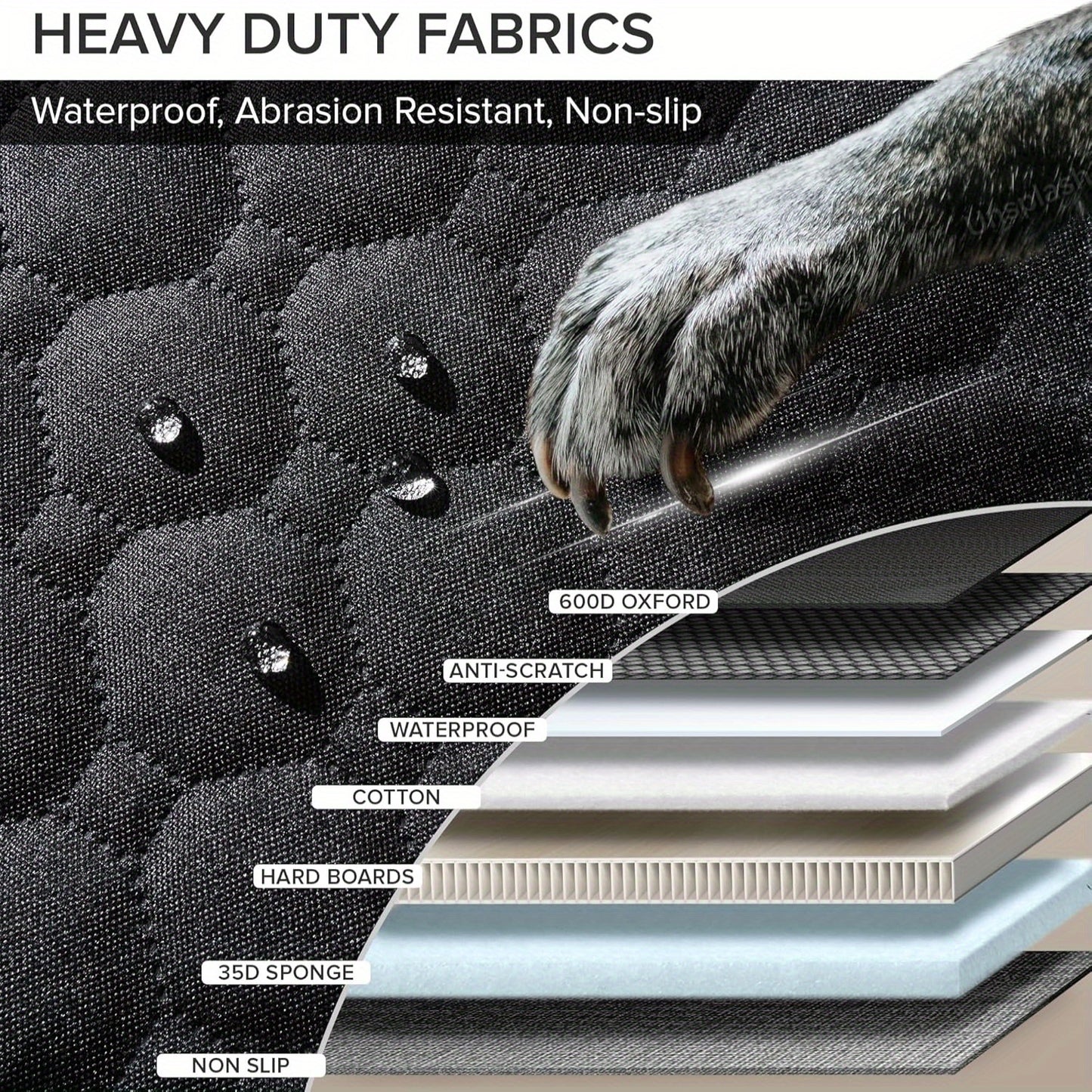 Heavy Duty Waterproof SHARLOVY Dog Car Seat Cover XL