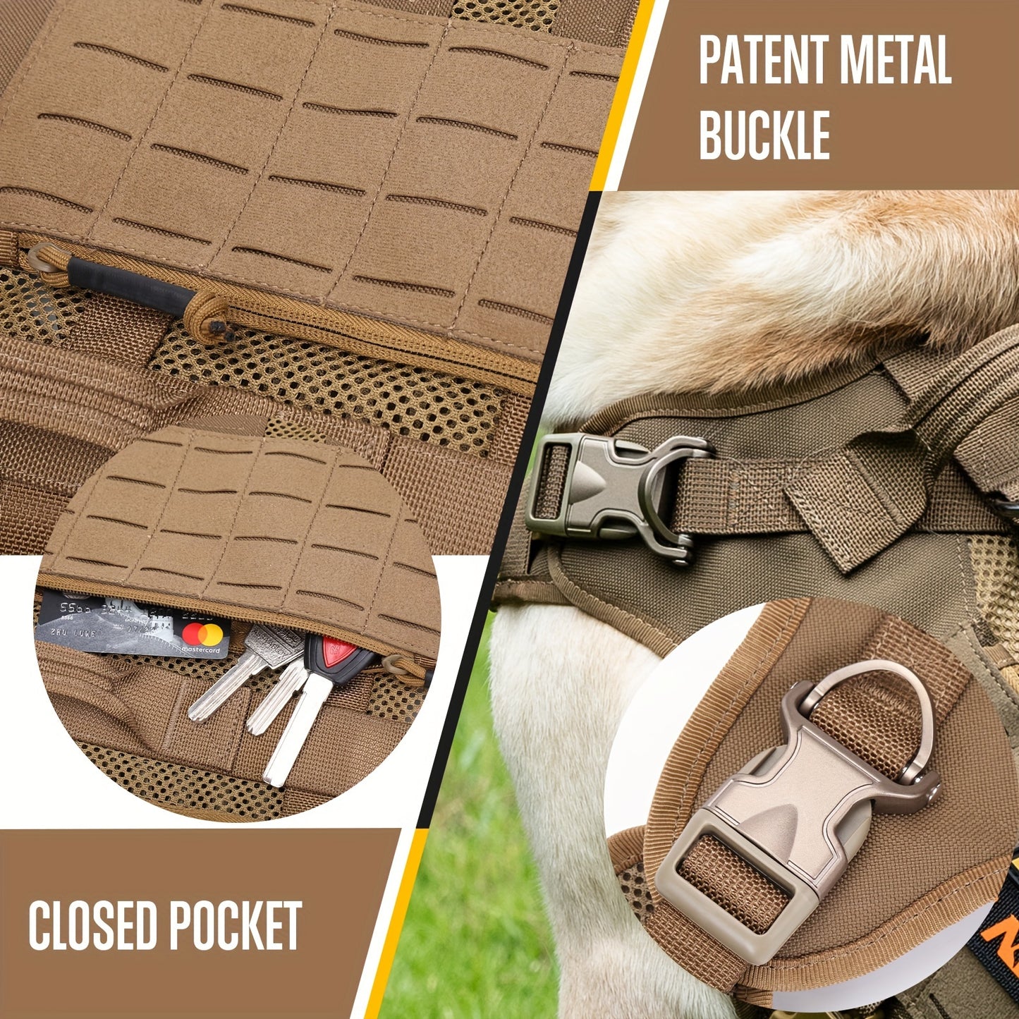 No Pull Dog Harness - Tactical Dog Harness for Training