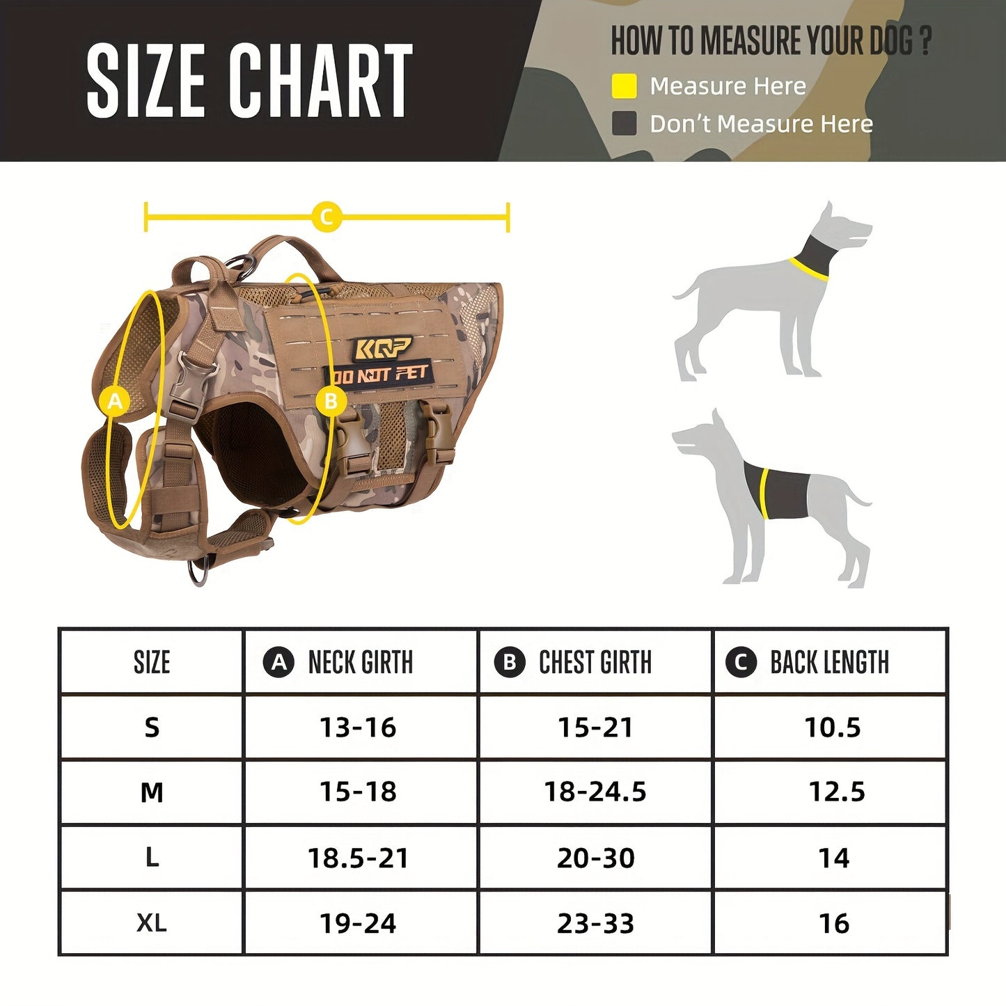 Breathable Mesh Tactical Dog Harness For Dogs Camo Style