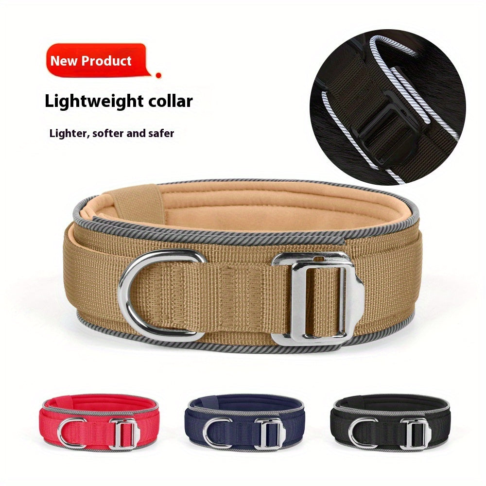 Heavy-Duty Reflective Dog Collar for Medium to Large Dogs