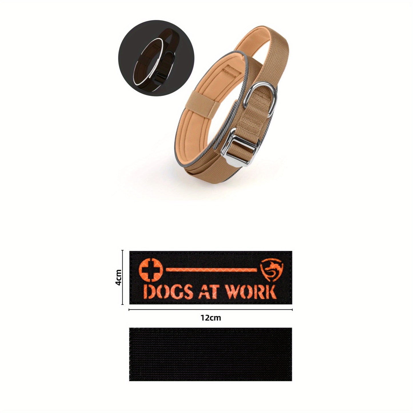 Heavy-Duty Reflective Dog Collar for Medium to Large Dogs