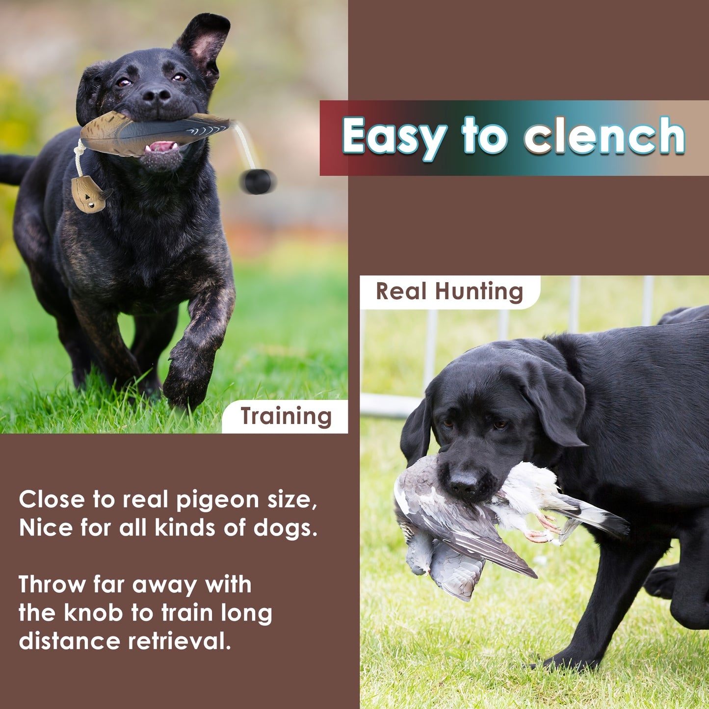 2pcs Hunting Dog Training Bumpers with Realistic Patterns