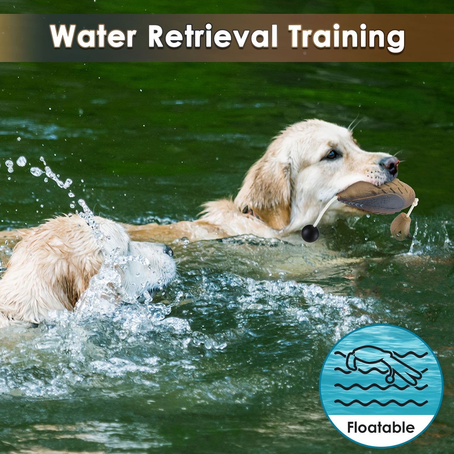 2pcs Hunting Dog Training Bumpers with Realistic Patterns