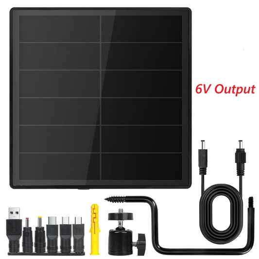 IP66 Waterproof 5W Solar Panel Kit Portable 15600mah Battery 5V Output USB Type C Charger for Hunting Camera