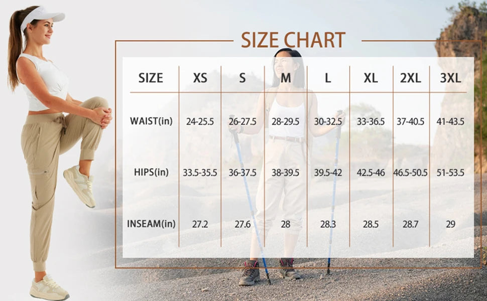 Women's Cargo Joggers Lightweight Quick Dry Hiking Pants