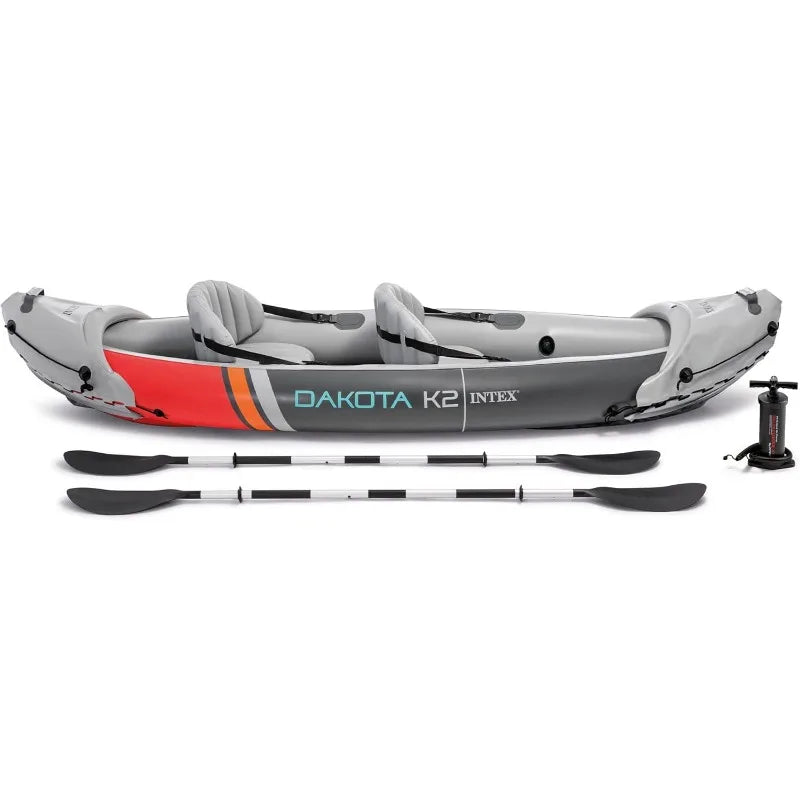INTEX 2-Person Inflatable Kayak Set, Dakota K2 with Oars
