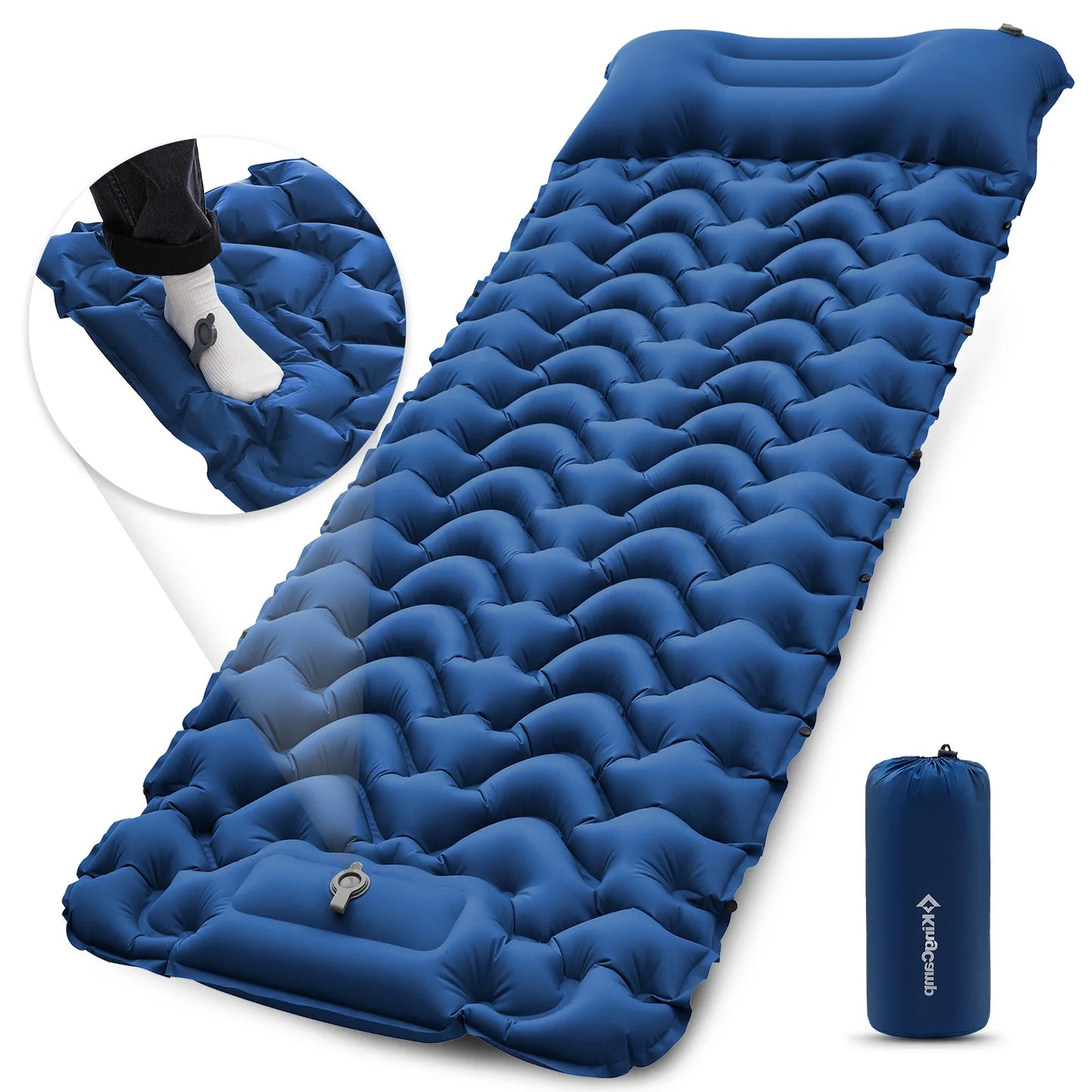 KingCamp Self Inflating Sleeping Pad With Built-in Foot Pump