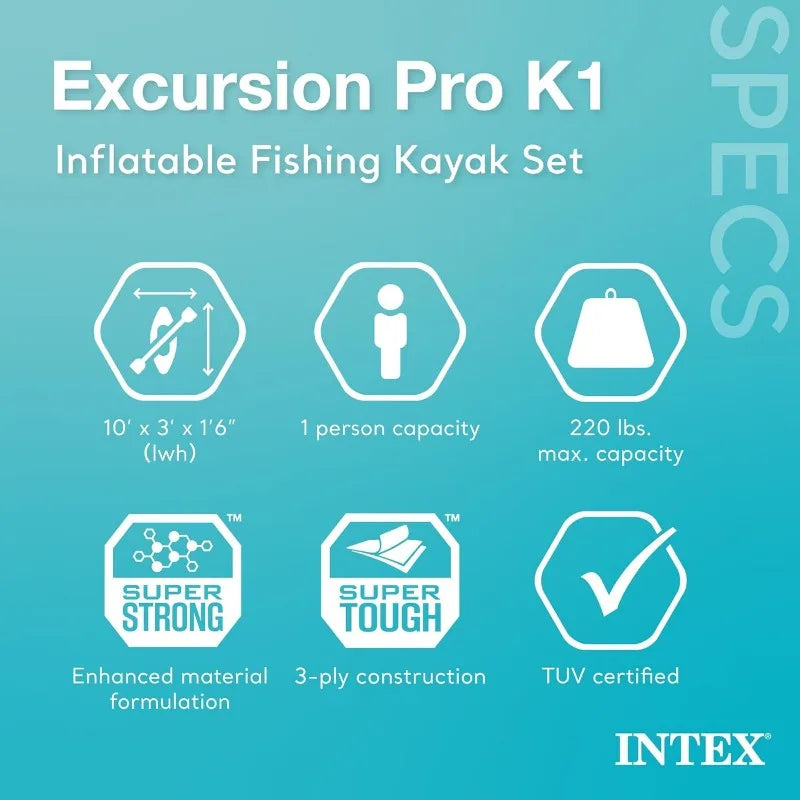 INTEX 68303EP Excursion Pro K1 Inflatable Kayak Set