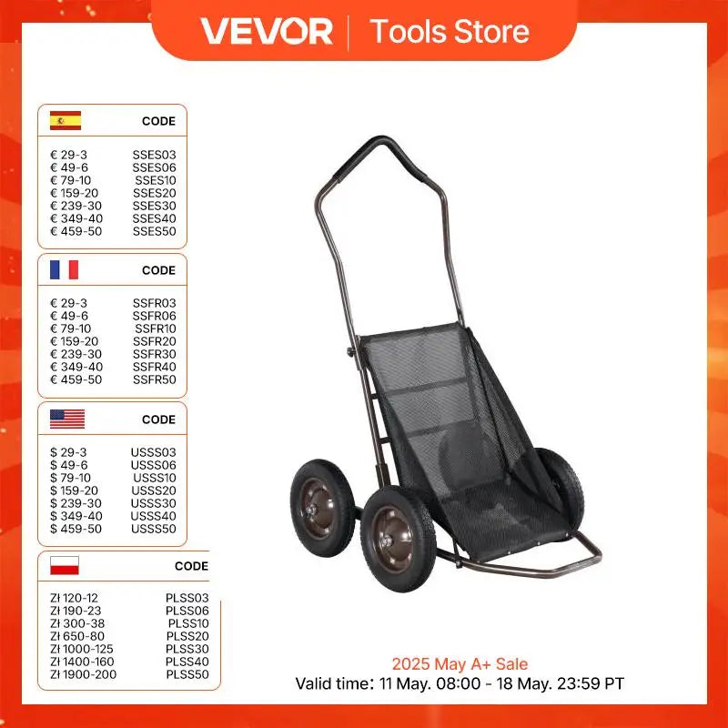 VEVOR Deer Cart 500 LBS Folding Game Cart Hauler Dolly
