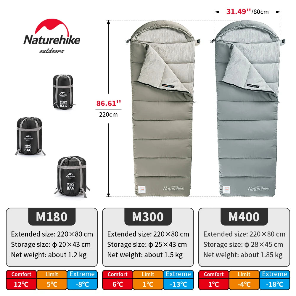 Naturehike Sleeping Bag M180 Lightweight M300 Double M400 Winter