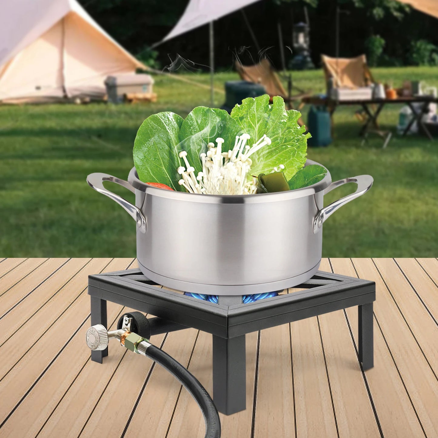 8000W Portable Single Burner Outdoor Gas Stove Propane Cooker