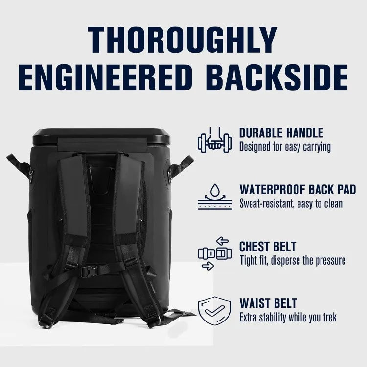 Magnetic Backpack Cooler 30 Can Insulated Soft Cooler Bag