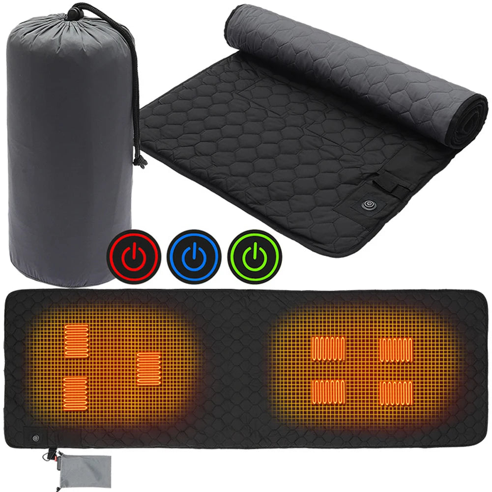 USB Heating Camping Sleeping Mat 3-Level Adjustable Warmer
