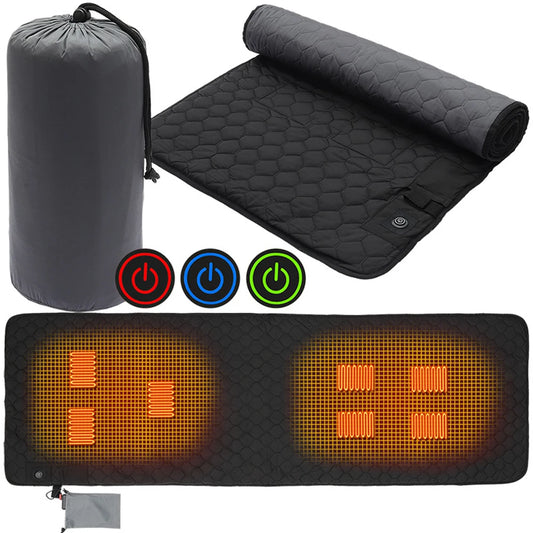 USB Heating Camping Sleeping Mat Outdoor Winter 3-Level Adjustable Warmer
