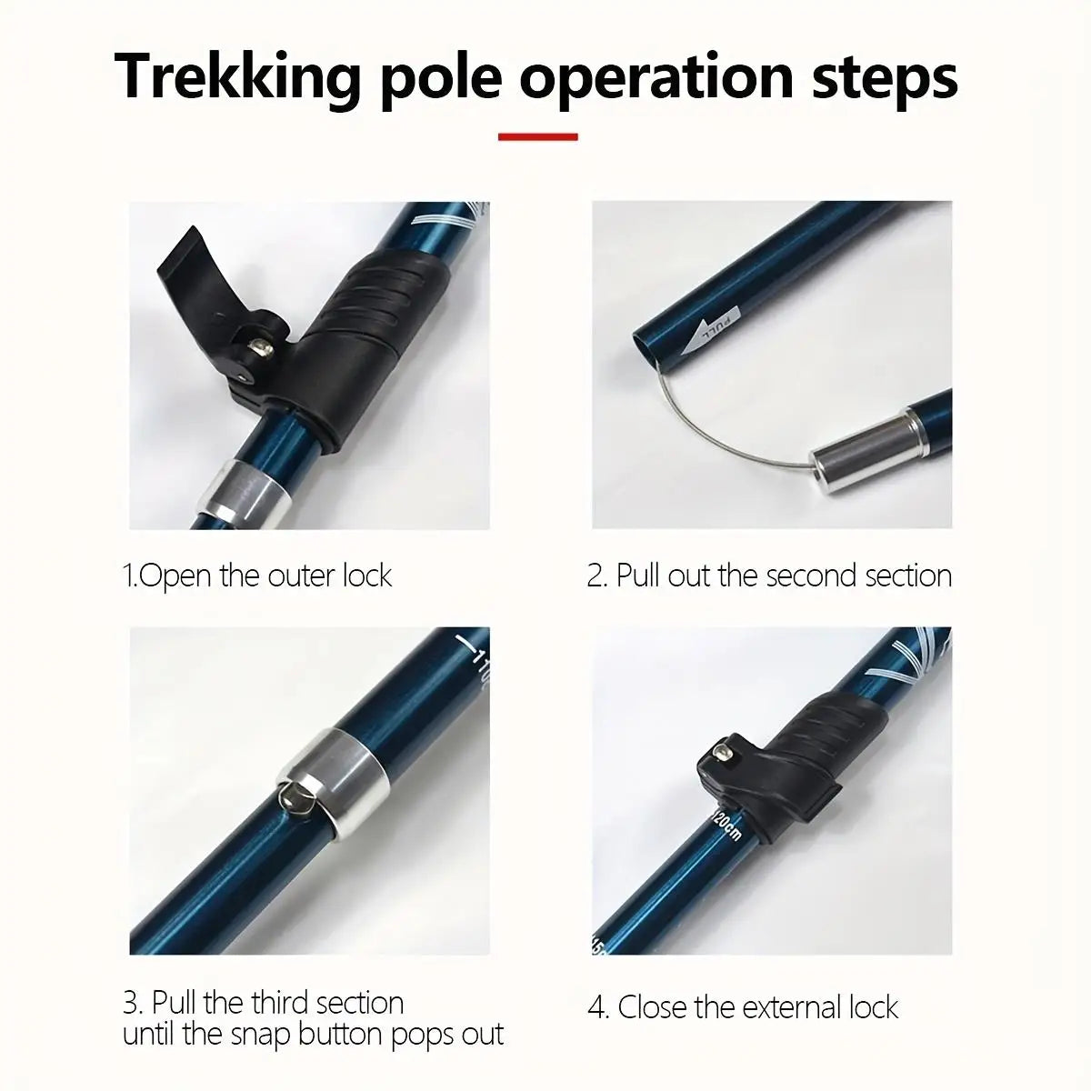 Collapsible Lightweight Trekking Poles for Hiking Sticks