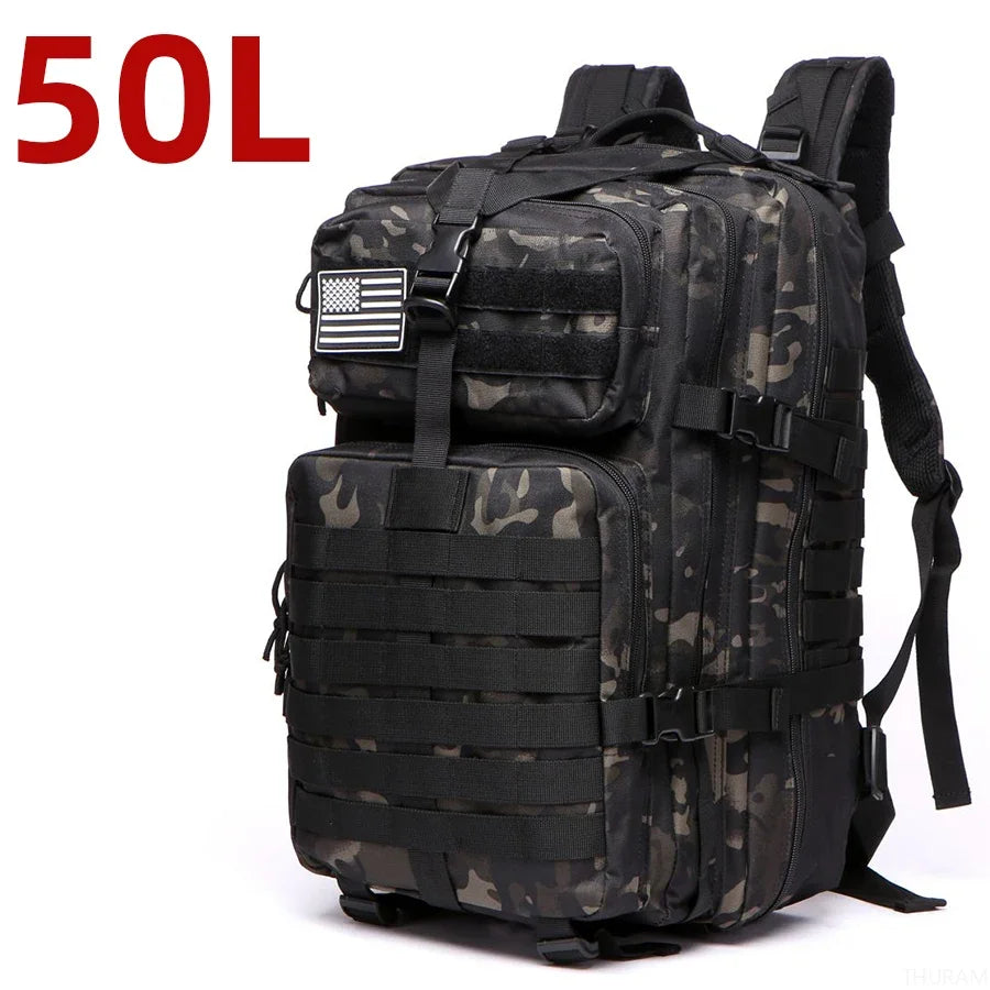 25L/50L Sturdy Nylon Waterproof Tactical Sports Bag Backpack
