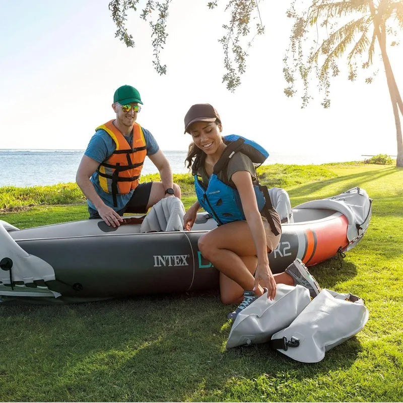 INTEX 2-Person Inflatable Kayak Set, Dakota K2 with Oars