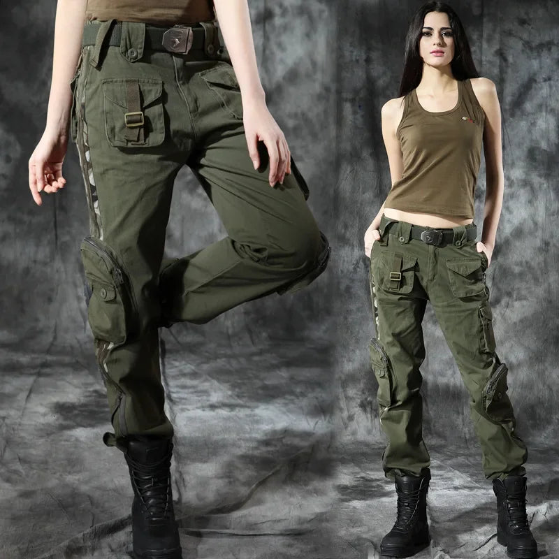 Outdoor Multi Pocket Long Pants Wear Resistant Cotton Trousers
