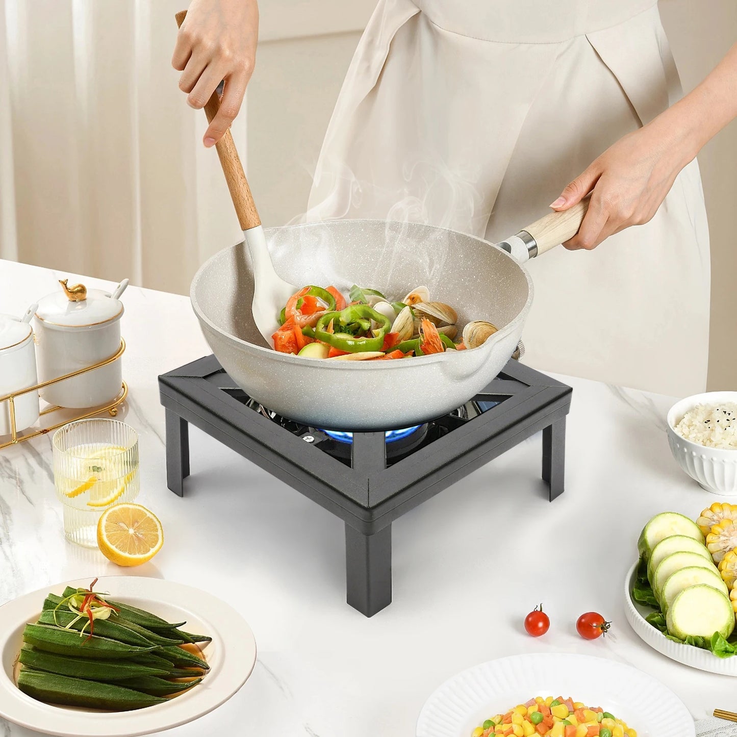 8000W Portable Single Burner Outdoor Gas Stove Propane Cooker