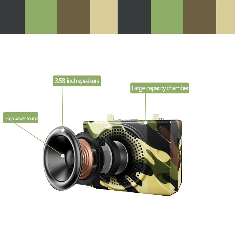 Multi-Function 48W Hunting Bait Calling Speaker Kit Loudspeaker