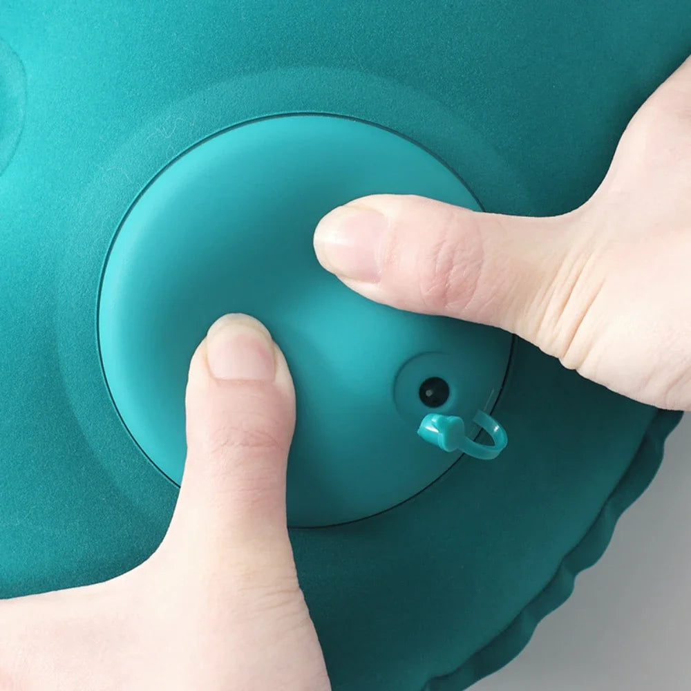 Camping Inflatable Pillow Outdoor Portable Lightweight Soft Car Pillow for Neck and Lumbar Support