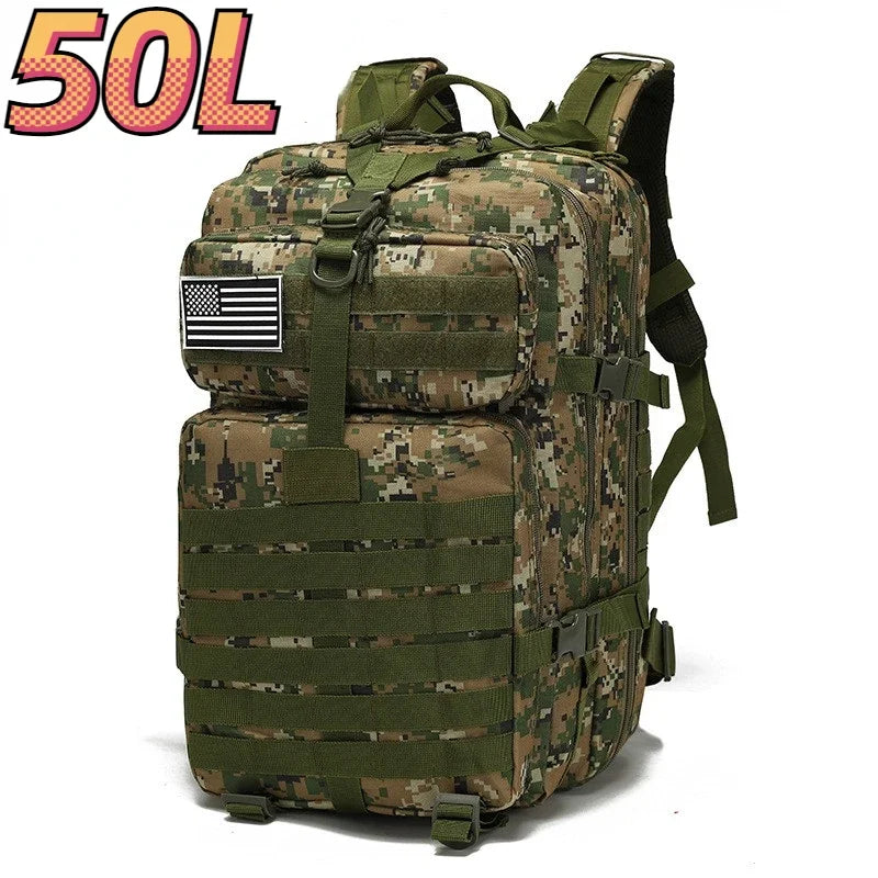 30L/50L 1000D Nylon Waterproof Trekking Fishing Backpack