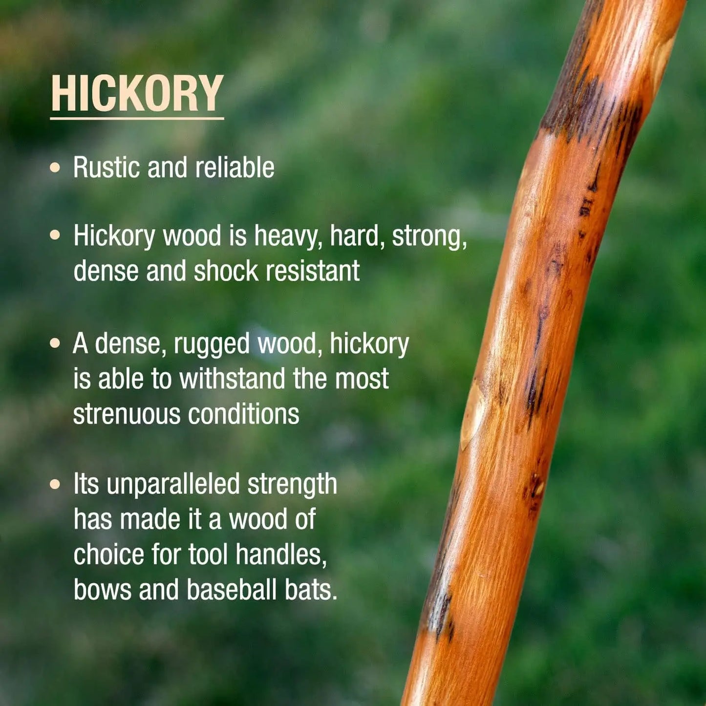 Handcrafted Rustic Wood Walking Stick for Outdoor Adventures