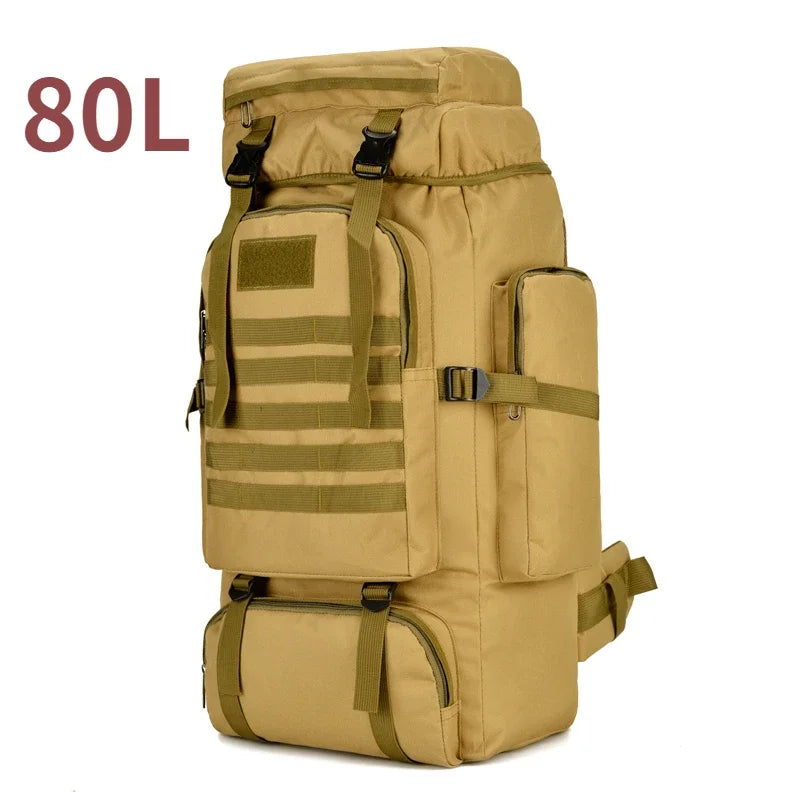 80L/100L Mountaineering Bag Tactical Backpack for Outdoors